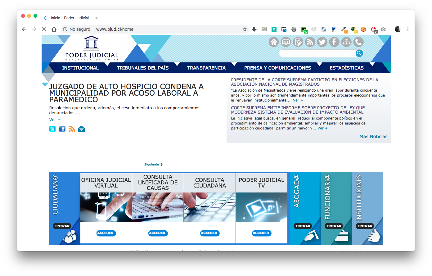 Entrando A PJUD – Poder Judicial De Chile - Rocketbot Docs