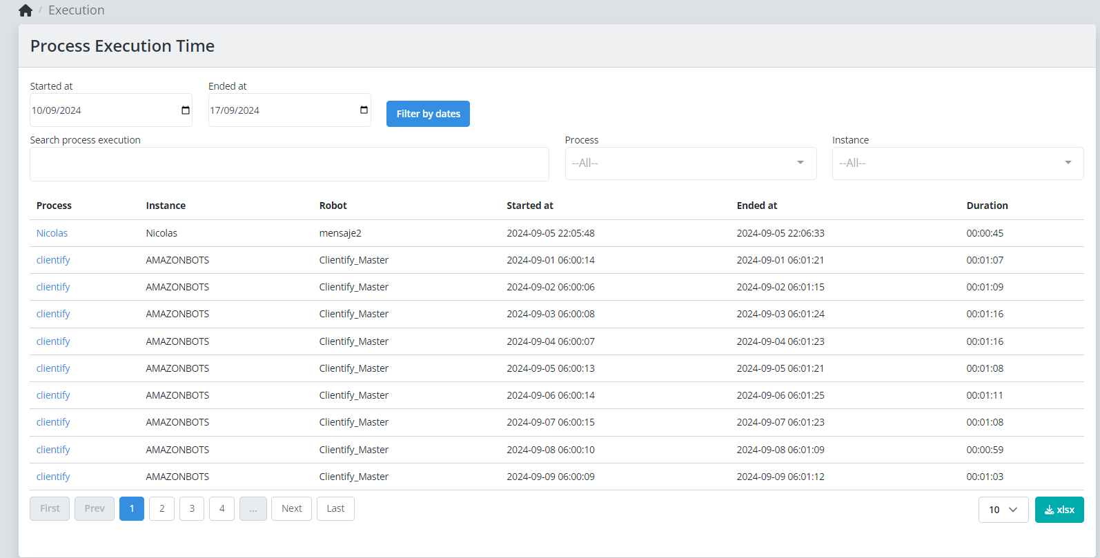 Orquestador Rocketbot : Process Execution - Rocketbot Docs